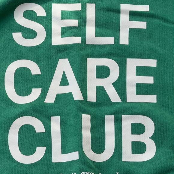 H&M Self Care Club Green Sweatshirt Long Sleeve Cozy Fall Size L - Picture 3 of 7